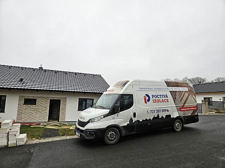 Izolace stropu zděného rodinného domu v Jirkově